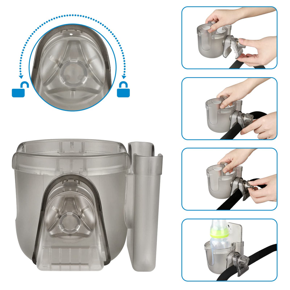 Accmor bottle holder uses flexible silicone petals to cradle cups securely.