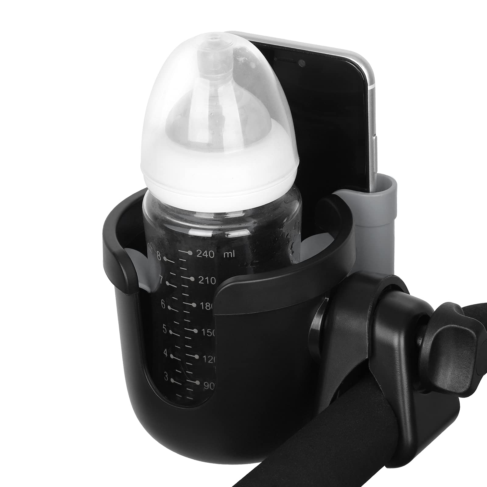 Accmor clip-on universal cup holder mounts on various bars, keeping drinks within reach