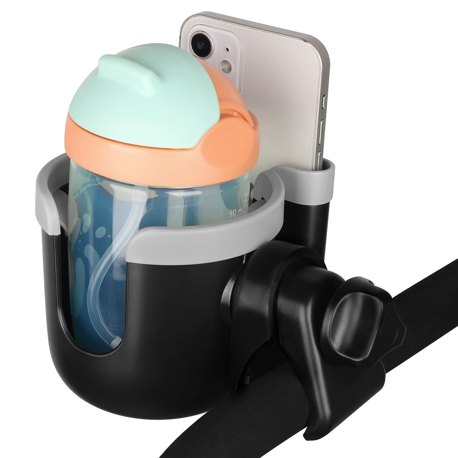 Accmor bottle holder with flexible silicone petals securely holds bottles