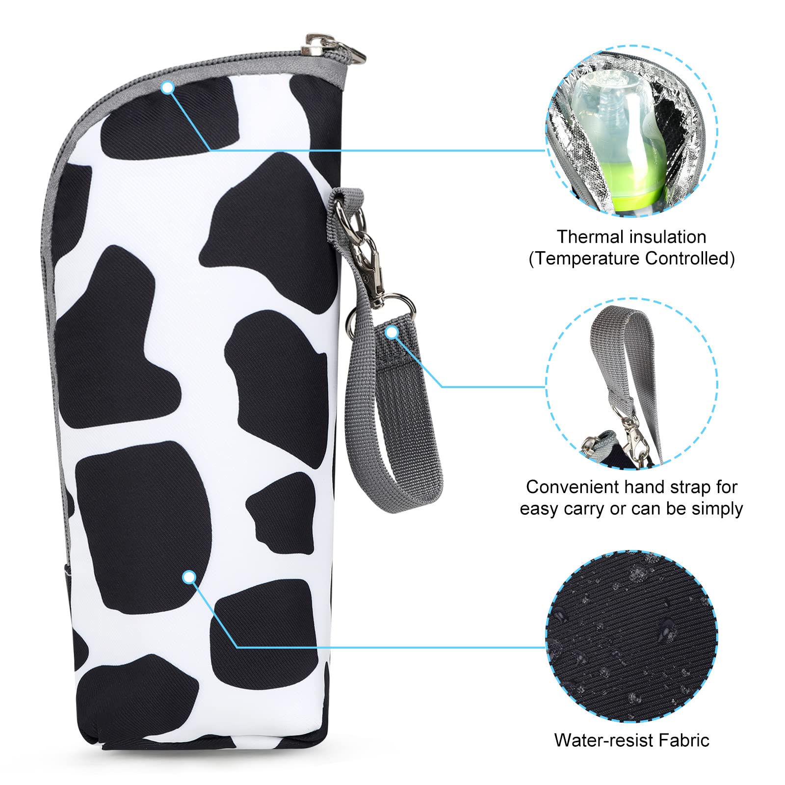 Accmor cooler bag with steel zipper seals in freshness and protects contents from outside warmth.
