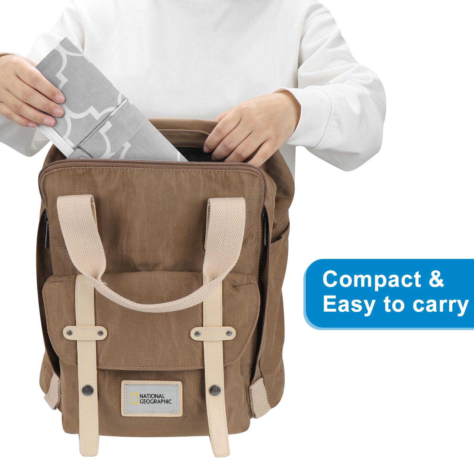 Accmor diaper pad includes soft cotton padding for comfort during changes.