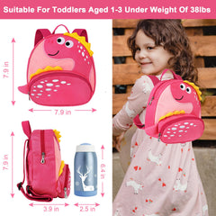 Accmor dinosaur backpack harness with wrist link for easy anti-lost outdoor use.