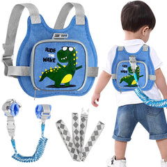 Accmor dinosaur harness front view helps keep toddlers safe outdoors.