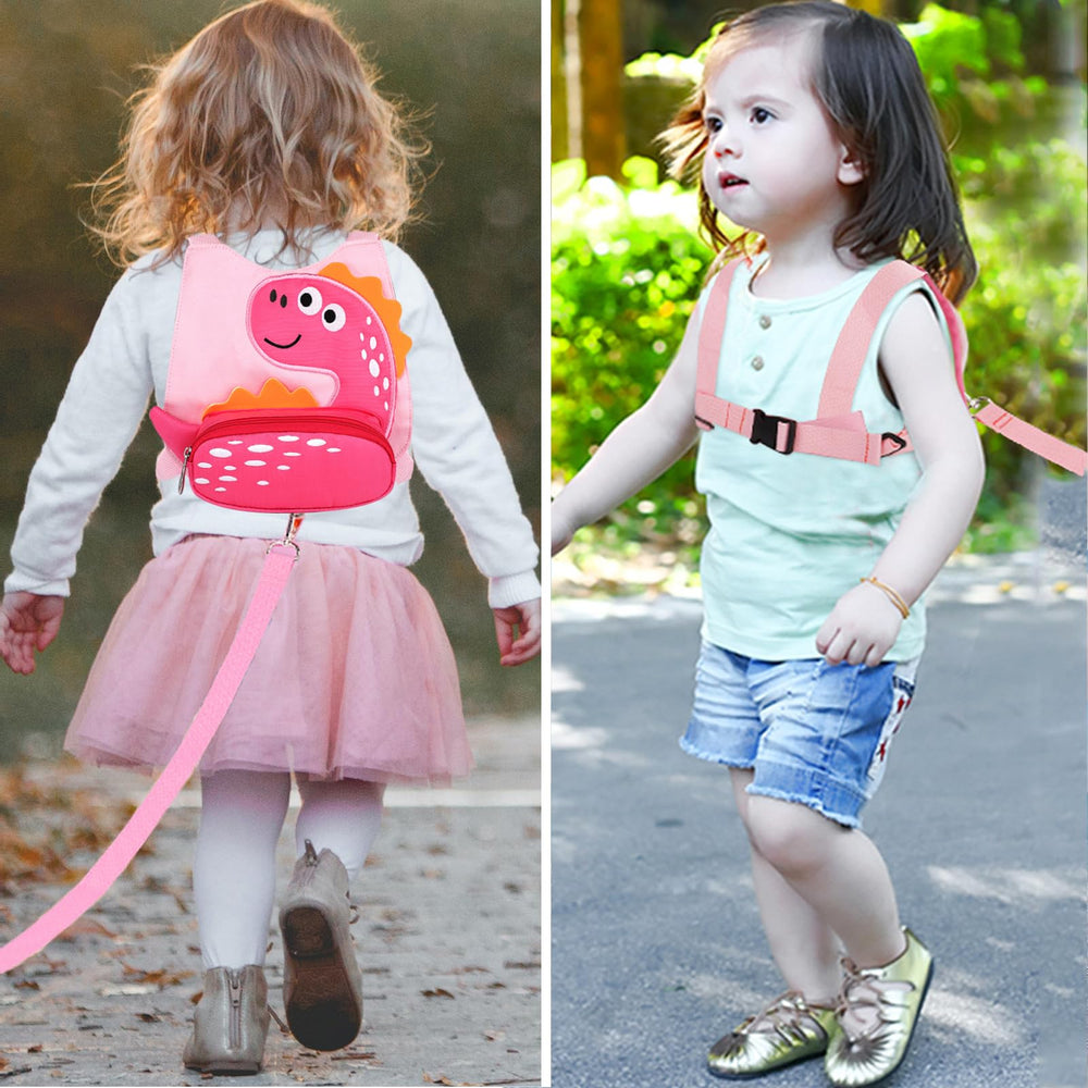 Accmor dinosaur harness with adjustable shoulder and chest straps for secure fit.