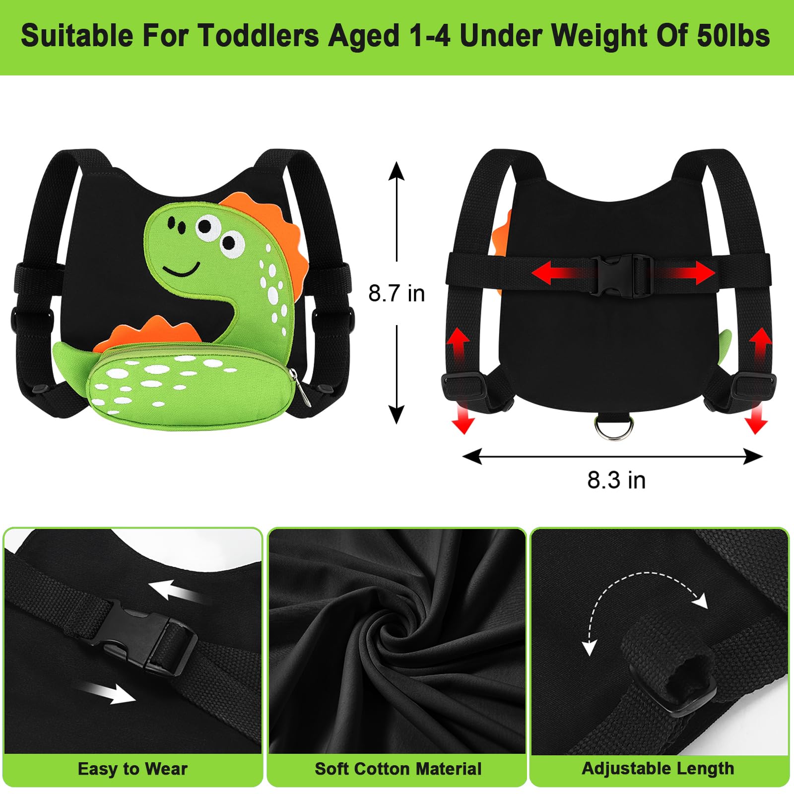 Accmor harness with wrist link keeps toddler close and supervised