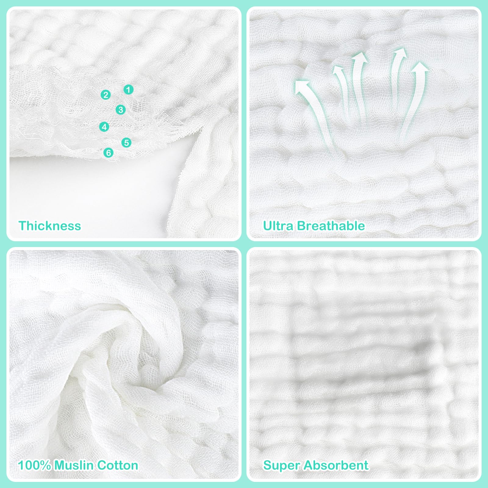 Accmor durable washcloths resist wear after many washes.