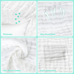 Accmor durable washcloths resist wear after many washes.