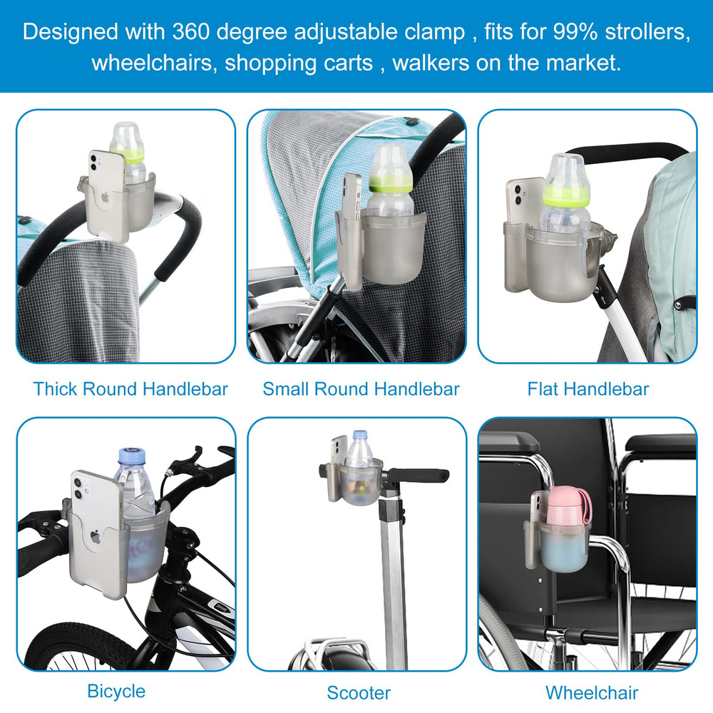 Accmor easy clip-on cup holder installs in seconds.