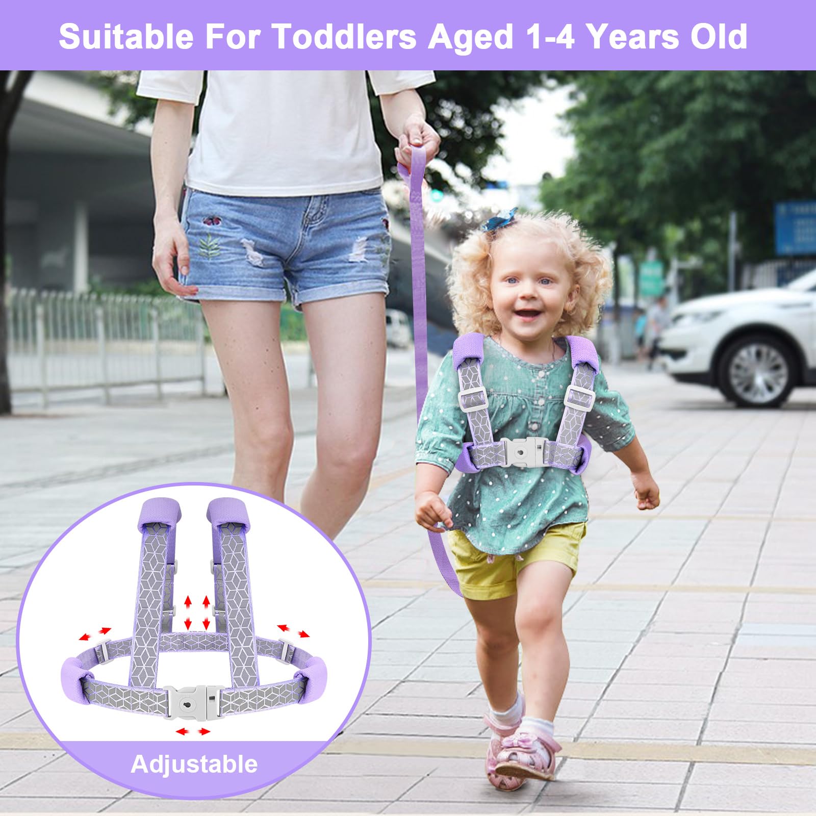 Accmor extendable leash shows 6.56 ft reach for flexible supervision.