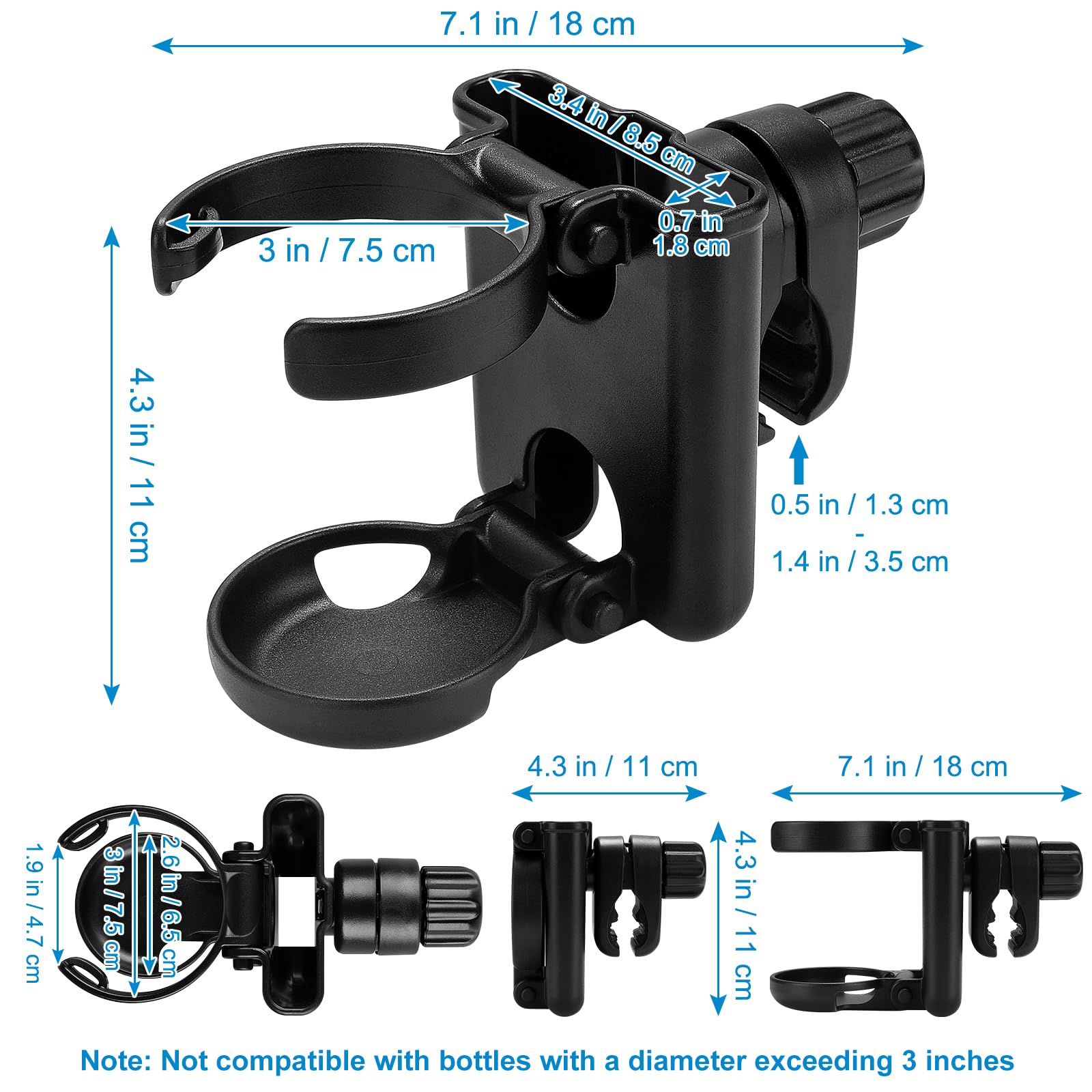 Accmor foldable cup holder stores flat for travel