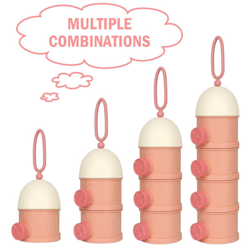 Accmor formula container with side pour lids for easy servings.