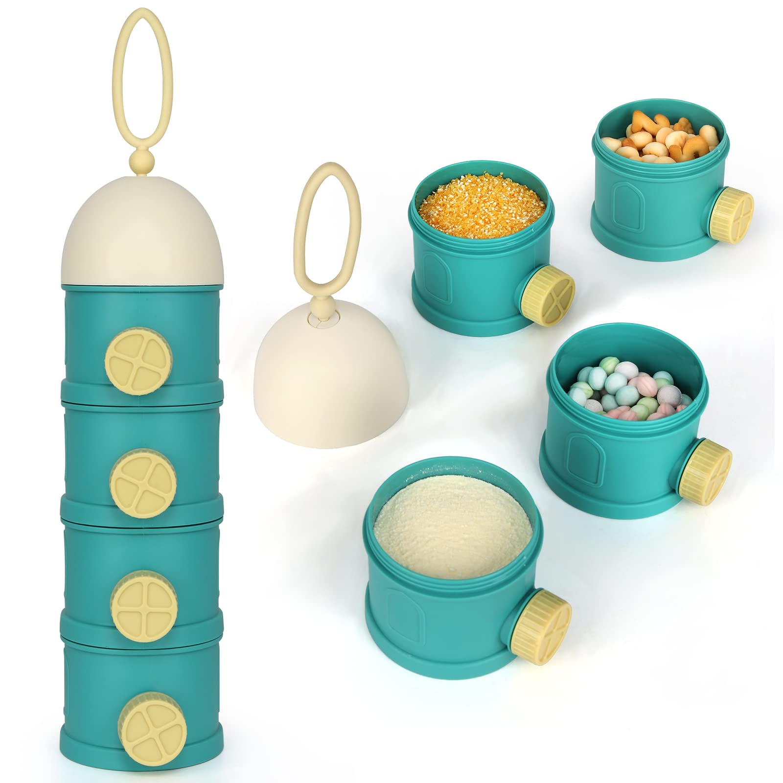Accmor green pink container emphasizes portability with compact footprint.