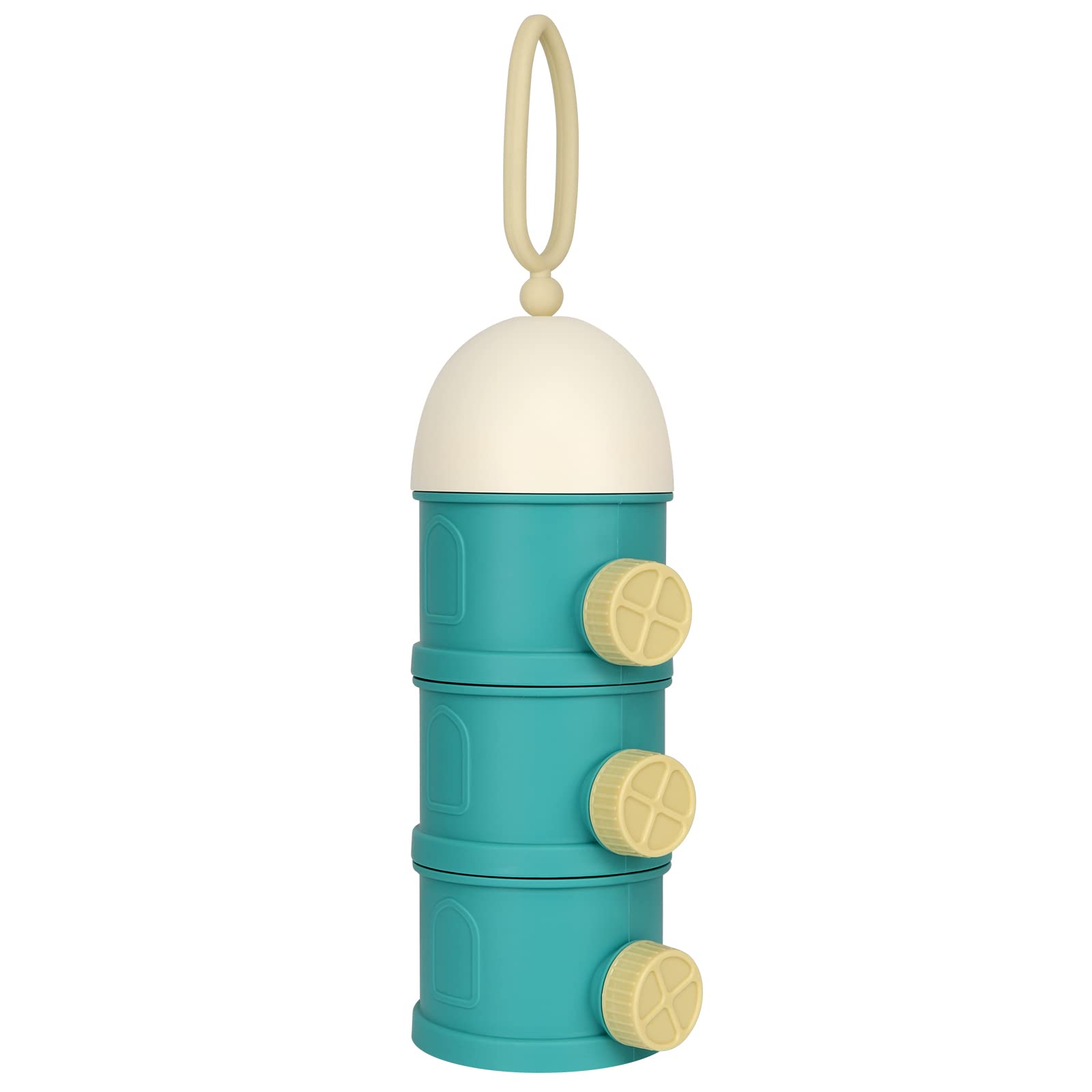 Accmor three-layer formula dispenser on-the-go with stackable compartments for travel formula