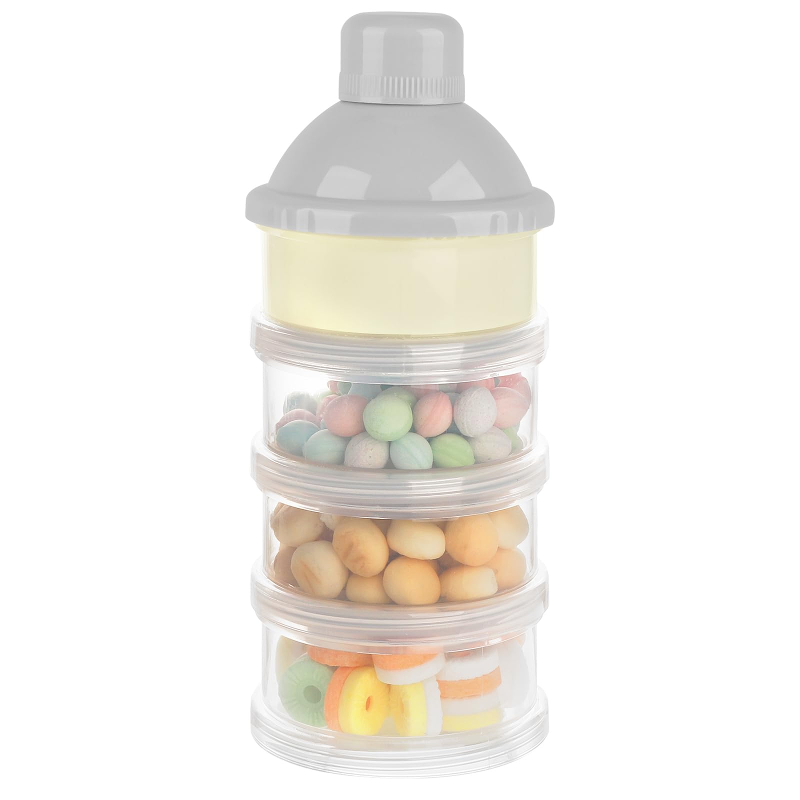 Accmor independent compartments can hold formula, snacks, or baby food.