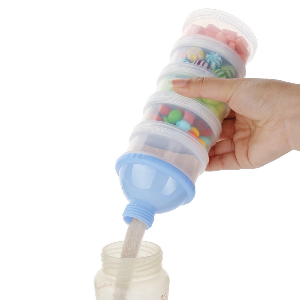 Accmor multi-purpose use image depicting snack cups and baby food storage.