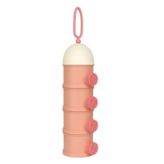 Accmor formula dispenser on the go in pink for convenient travel feeding.