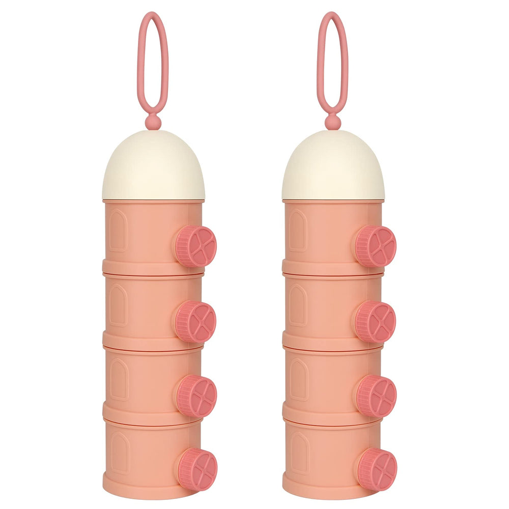 Accmor pink three-layer formula dispenser for on the go.