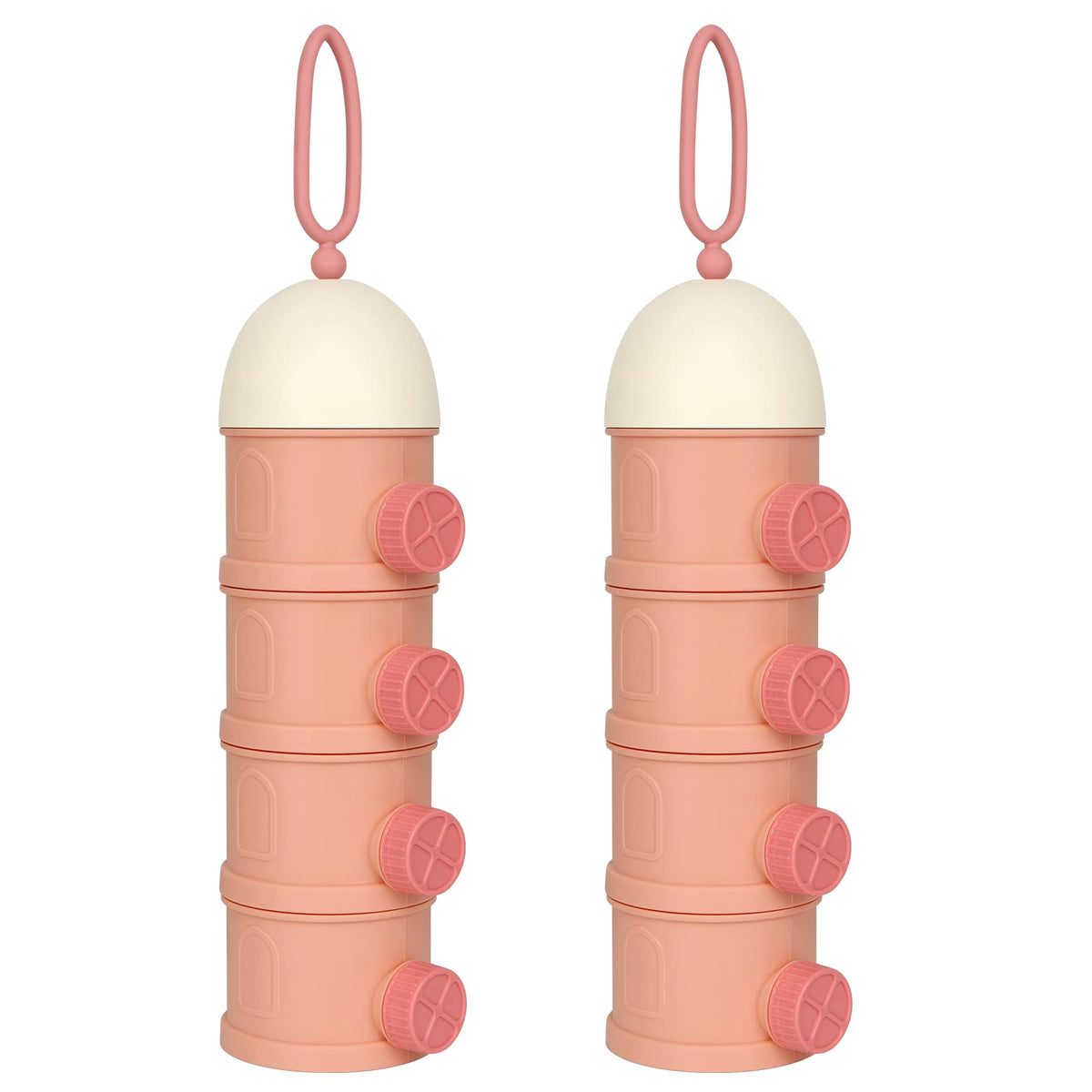 Accmor pink three-layer formula dispenser for on the go.