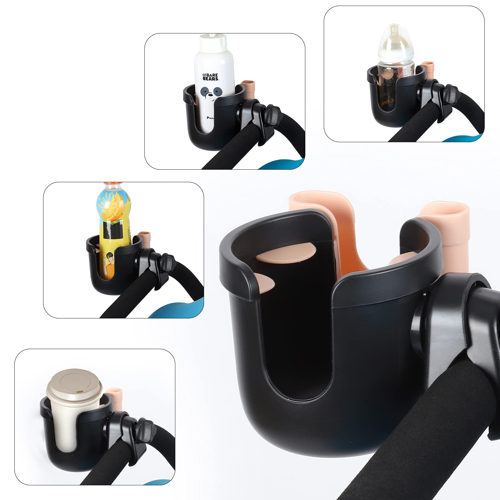 Accmor handlebar-compatible cup holder for versatile mounting