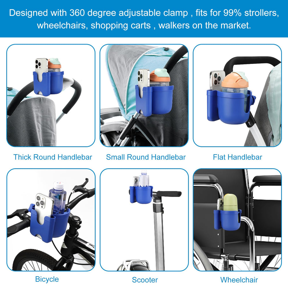 Accmor cup and phone holder ideal for travel mugs and smartphones.