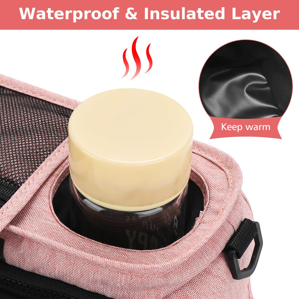 Accmor can hang on stroller or be carried as a compact bag.