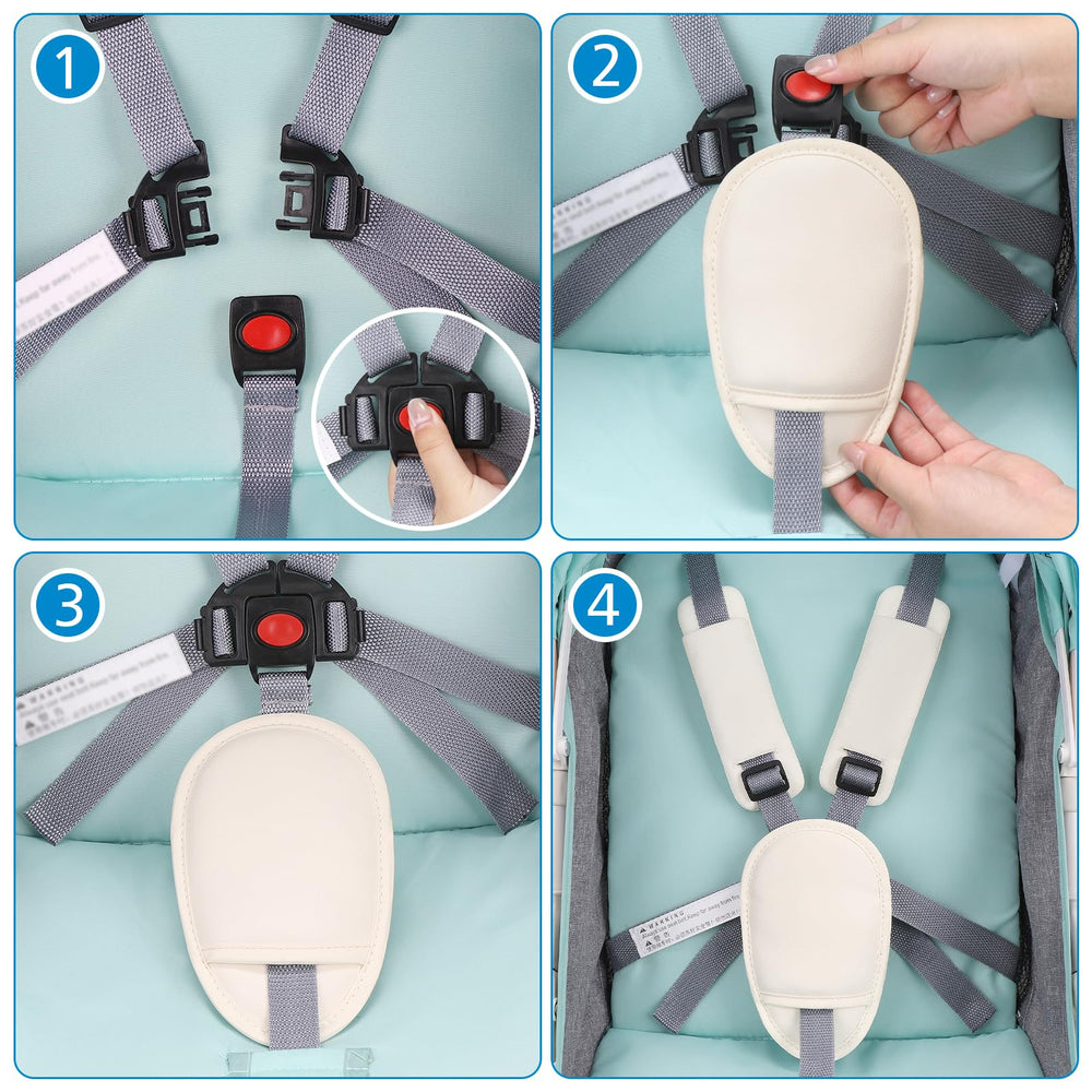 Accmor high-chair strap pad keeps straps comfortable at mealtimes.