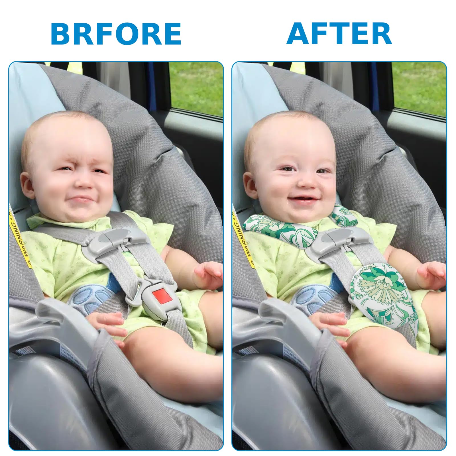 Accmor infant carrier strap pad soft surface suitable for delicate skin.