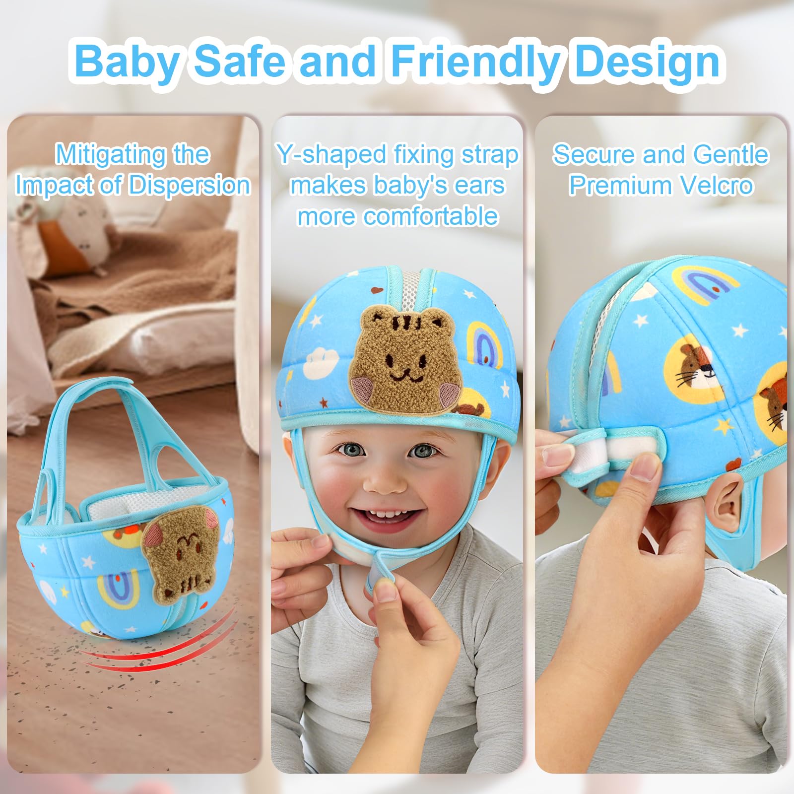 Accmor lightweight crawling helmet ideal for early walkers.