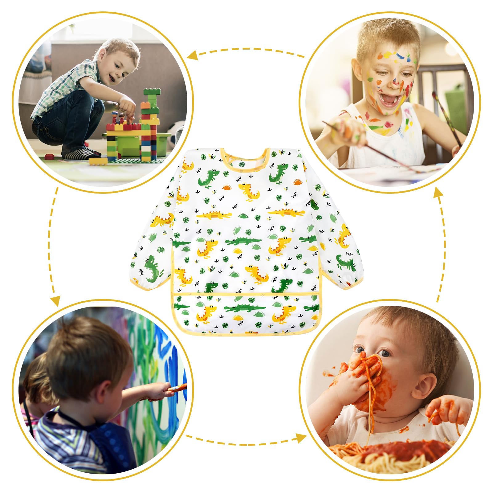 Accmor patterned bibs are lightweight and travel-ready.