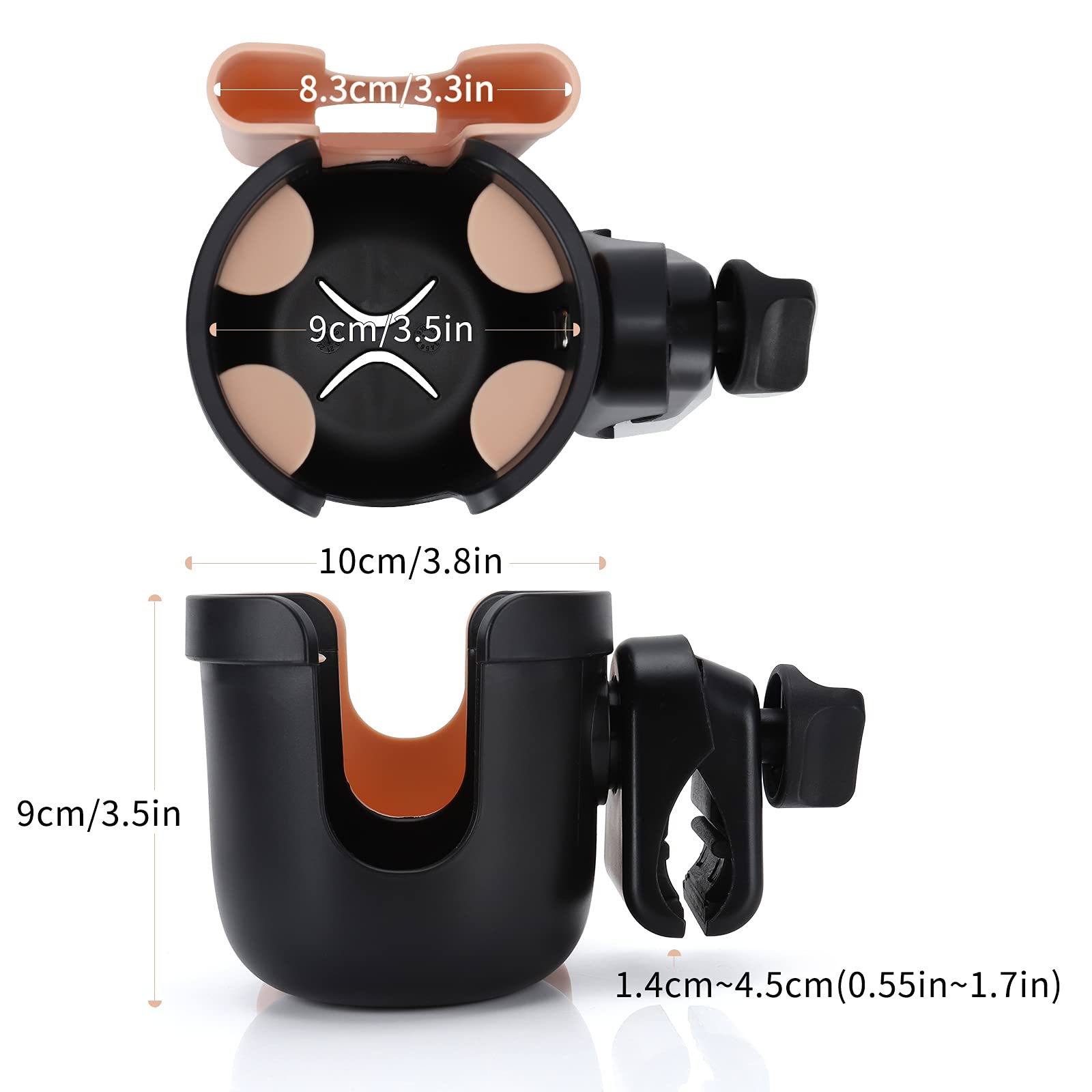 Accmor multi-use design suits strollers, bikes, wheelchairs and more