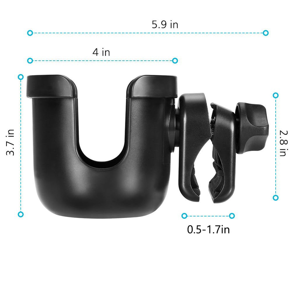 Accmor Multi-use holder suitable for strollers, bikes, wheelchairs and more.