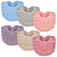 Accmor muslin baby bibs pack showing six soft bibs for drool and teething use