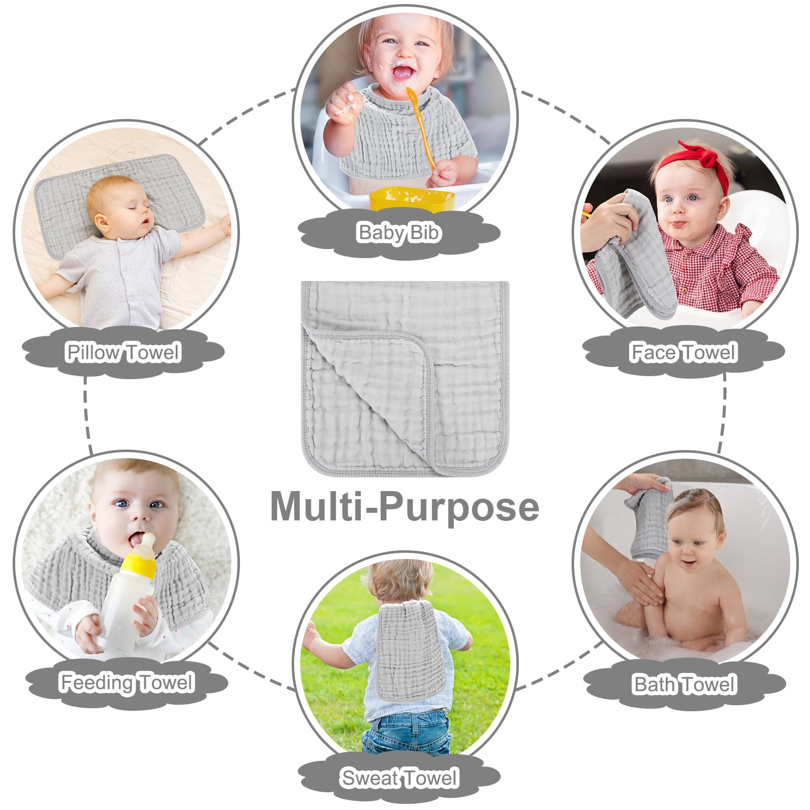 Accmor muslin cloths offer multifunctional use beyond burping.