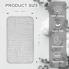 Accmor burp cloths come prewashed for softness and reduced shrinkage.