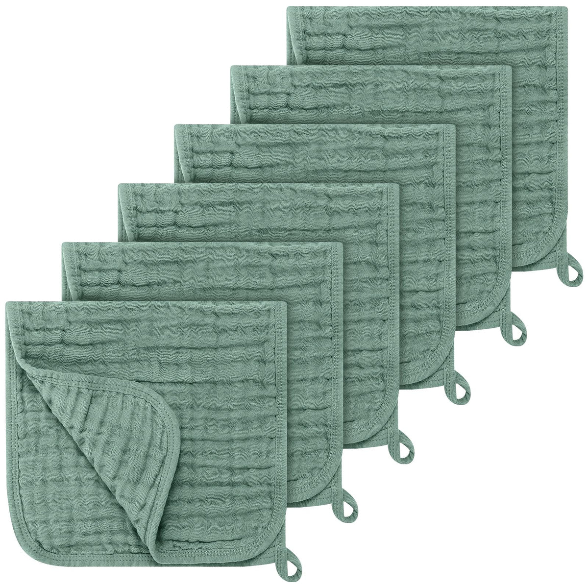 Accmor muslin burp cloths 6-pack soft-20x10 inches for gentle baby burps