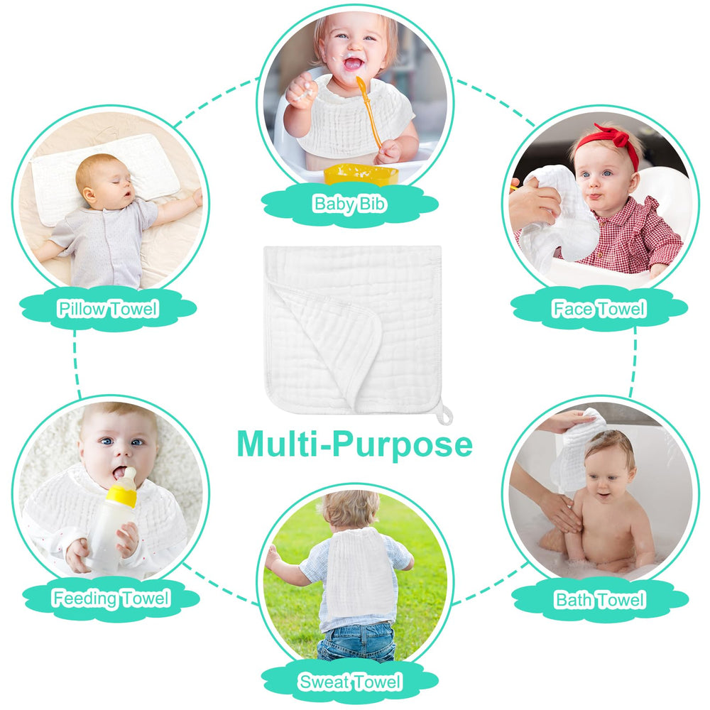 Accmor muslin burp cloths as a thoughtful baby shower gift set