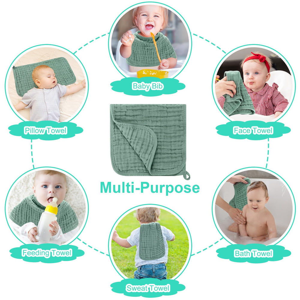 Accmor muslin burp cloths quick-dry fabric ideal for busy families