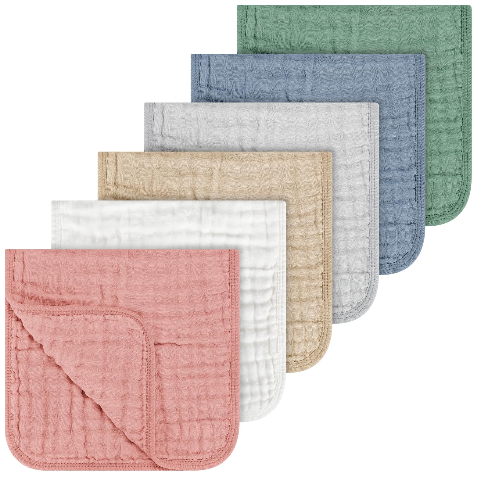 Accmor muslin burp cloths soft close-up, gentle on baby's skin.