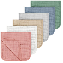 Accmor muslin burp cloths soft close-up, gentle on baby's skin.