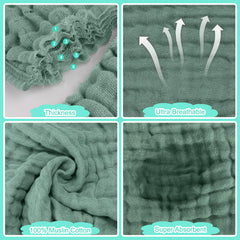 Accmor muslin burp cloth dry-fast finish demonstrates quick drying after use.