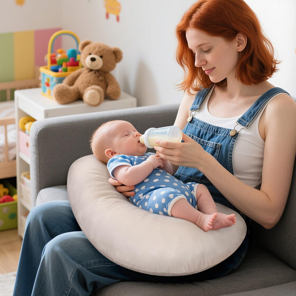 Accmor nursing pillow cover snug-fit design secures most standard pillows