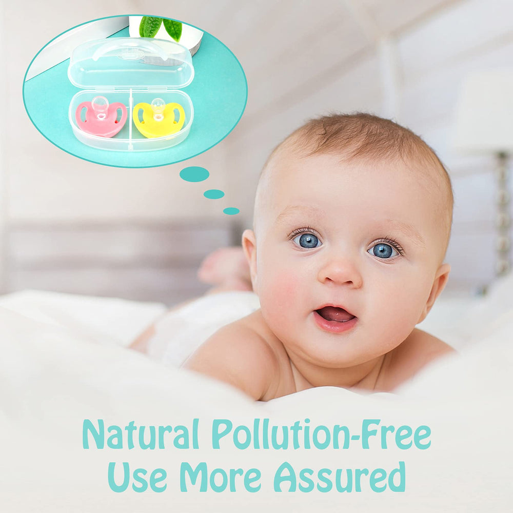 Accmor pacifier box BPA-free material keeps baby items safe.