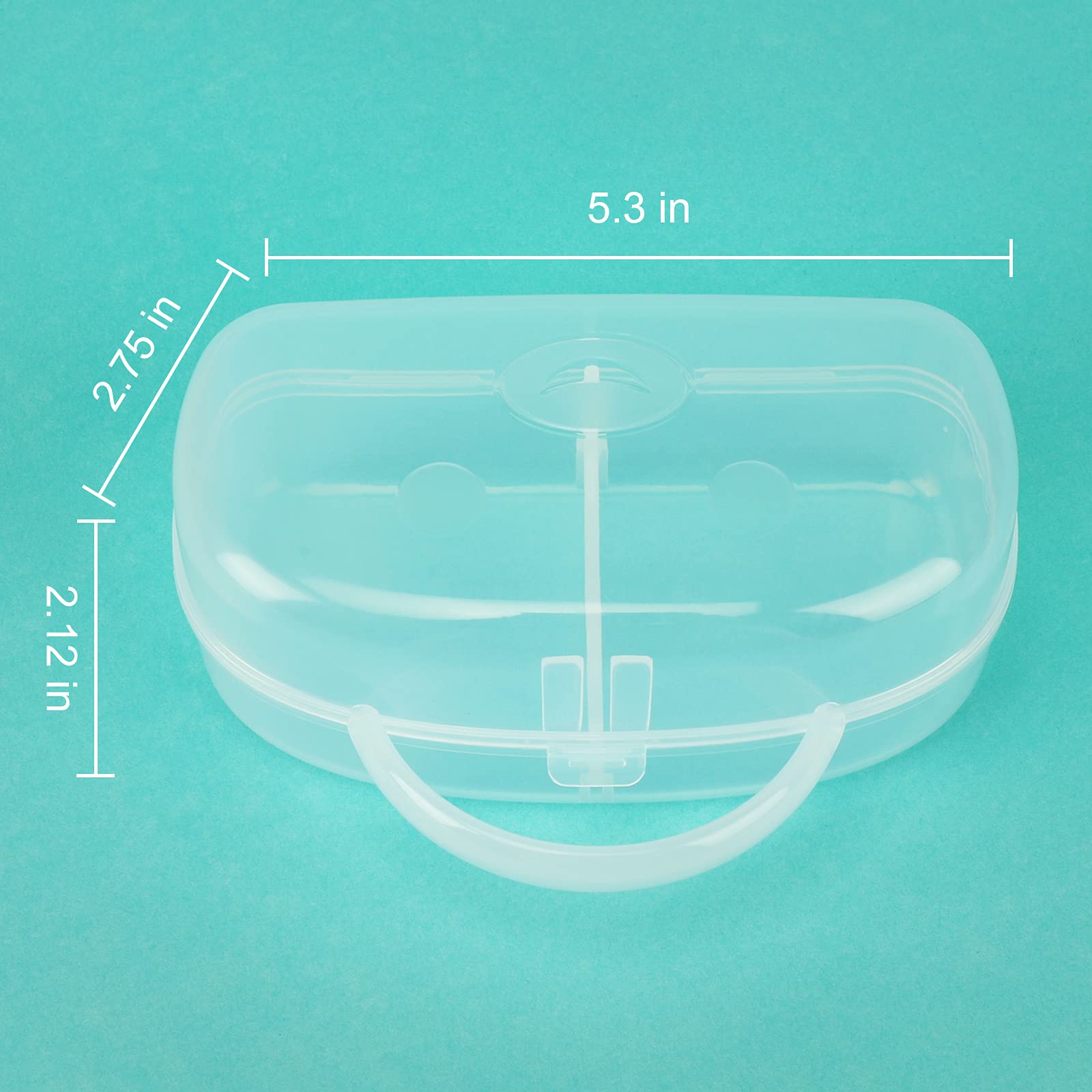 Accmor pacifier case clear interior for easy content identification.