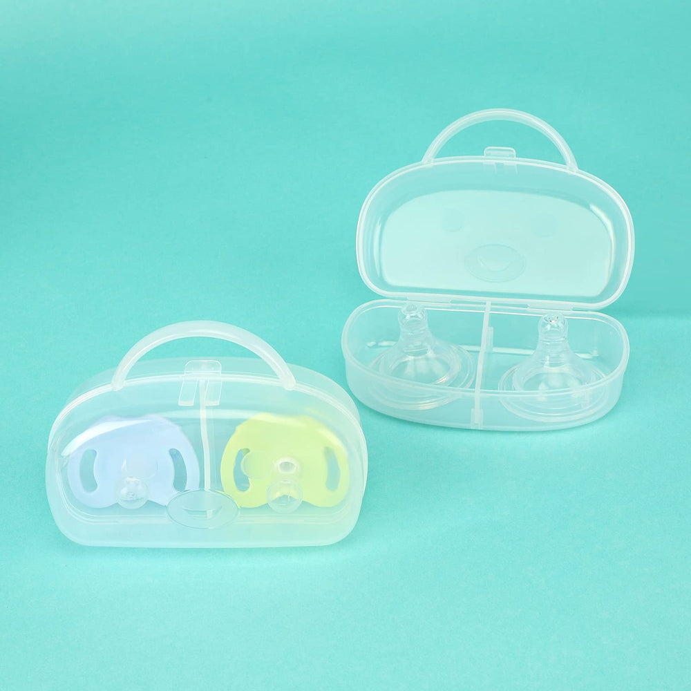 Accmor pacifier holder protects pacifiers from dust and dirt.
