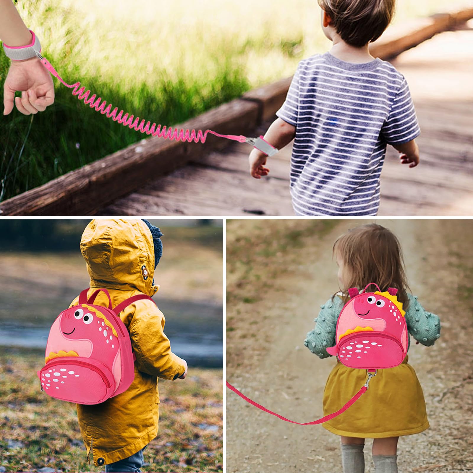 Accmor pink dinosaur design appeals to little girls for daily adventures.