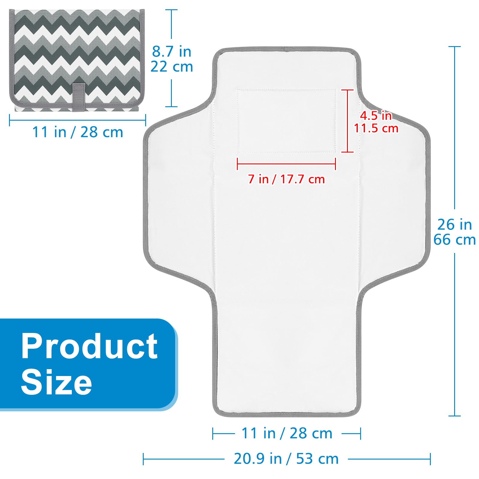 Accmor changing pad in use with baby during on-the-go care