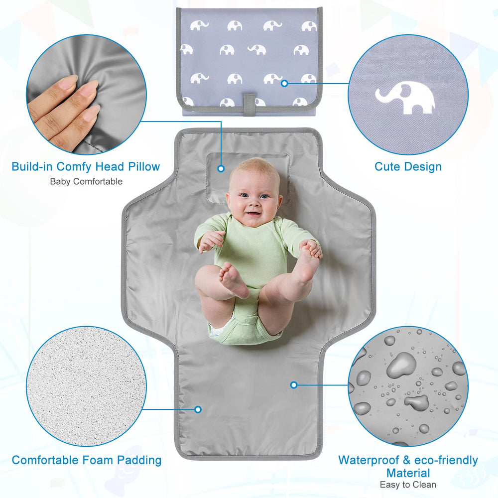 Accmor changing pad provides a large 25.5 by 13.5 inch changing area.