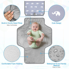 Accmor changing pad provides a large 25.5 by 13.5 inch changing area.