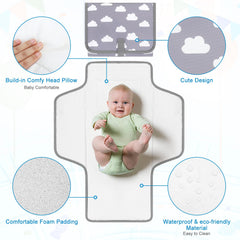Accmor portable changing pad highlights a large changing area for newborns and toddlers.