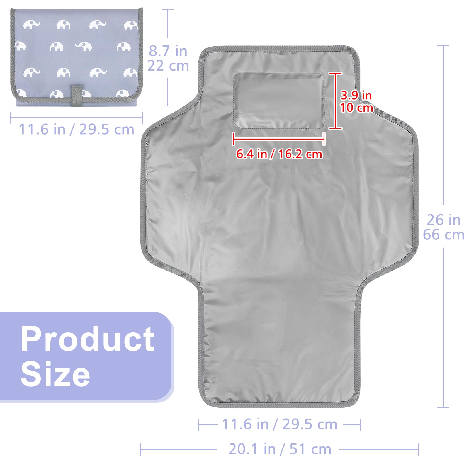 Accmor changing pad on the go keeps messes contained.